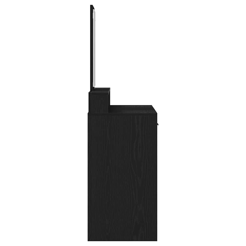 Schminktisch mit Regal Schwarz Eichen-Optik 100 x 41 x 140 cm