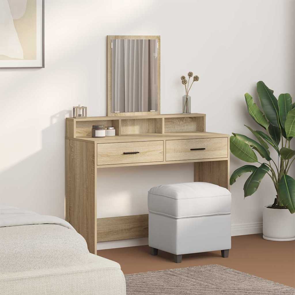 Schminktisch Sonoma-Eiche 100 x 41 x 140 cm Holzwerkstoff