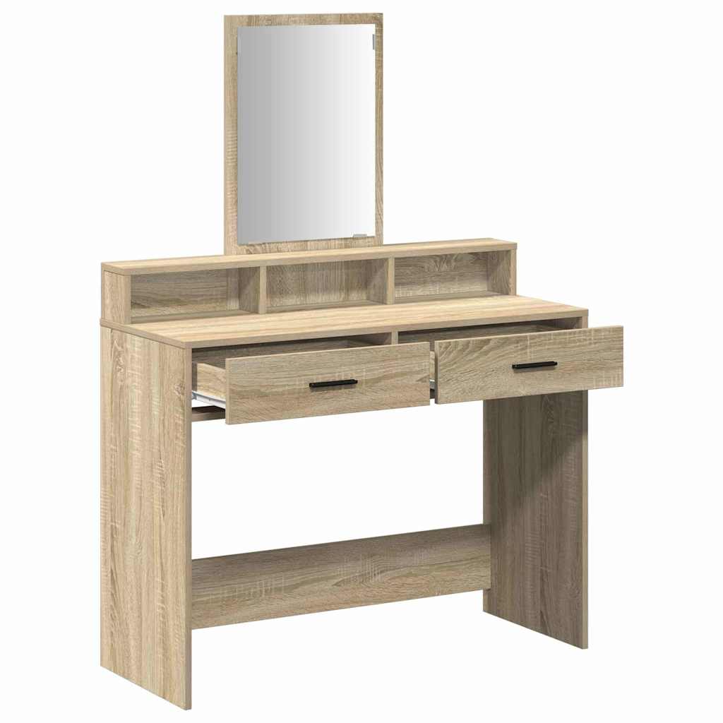 Schminktisch Sonoma-Eiche 100 x 41 x 140 cm Holzwerkstoff