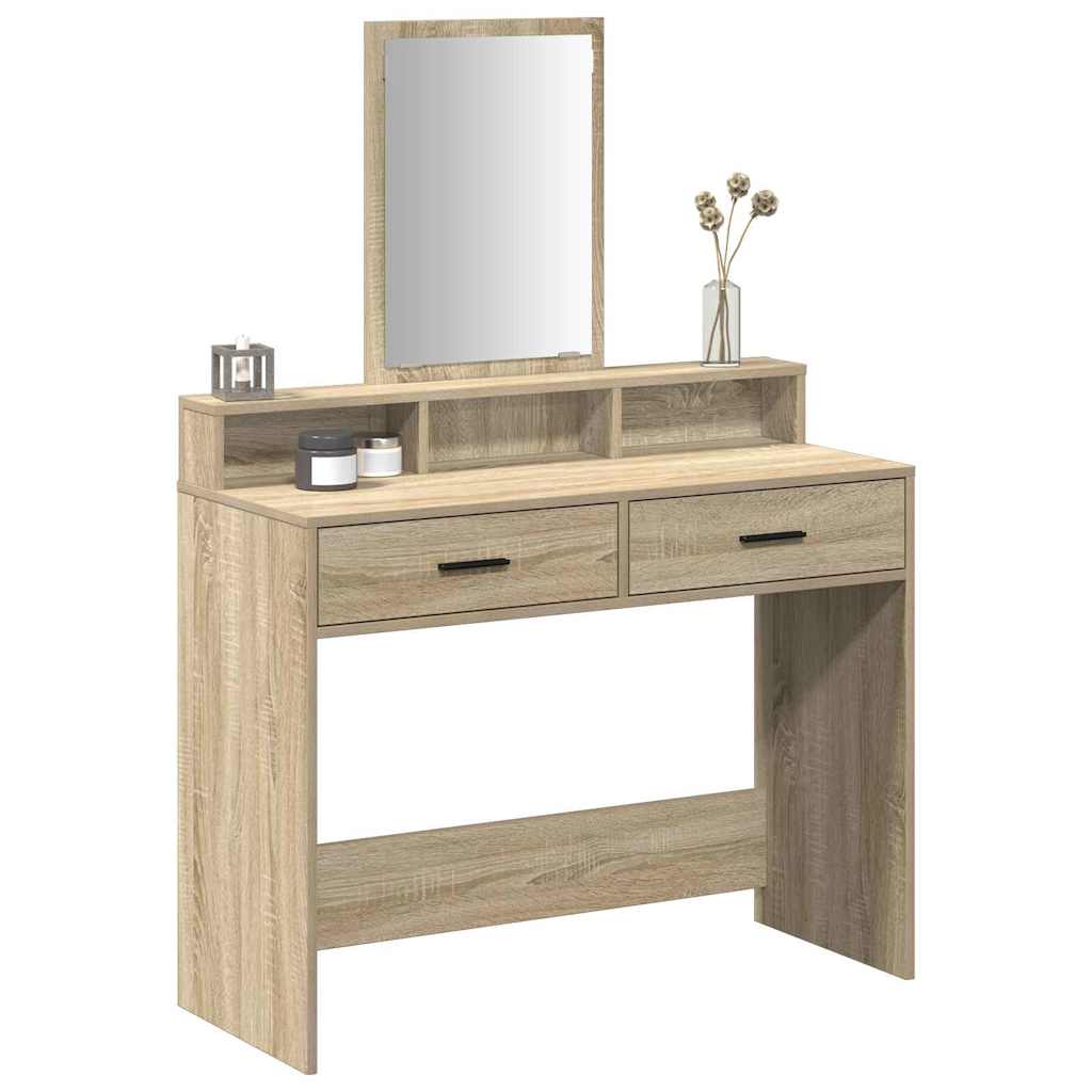 Schminktisch Sonoma-Eiche 100 x 41 x 140 cm Holzwerkstoff