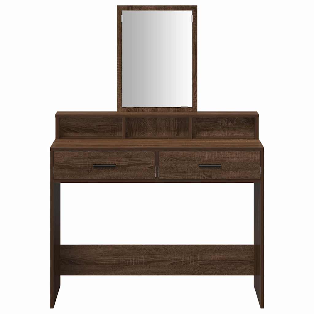 Schminktisch Braun Eichen-Optik 100 x 41 x 140 cm Holzwerkstoff
