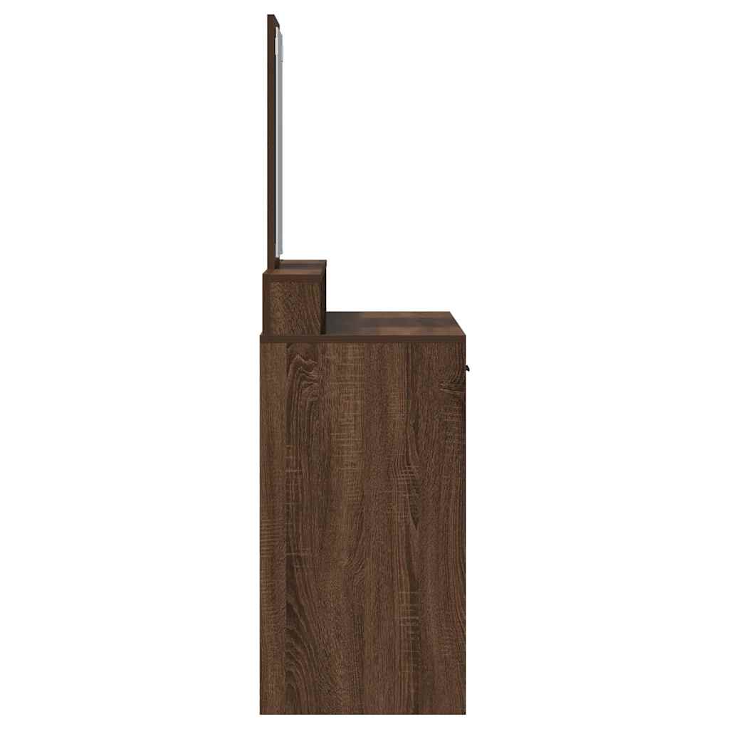 Schminktisch Braun Eichen-Optik 100 x 41 x 140 cm Holzwerkstoff