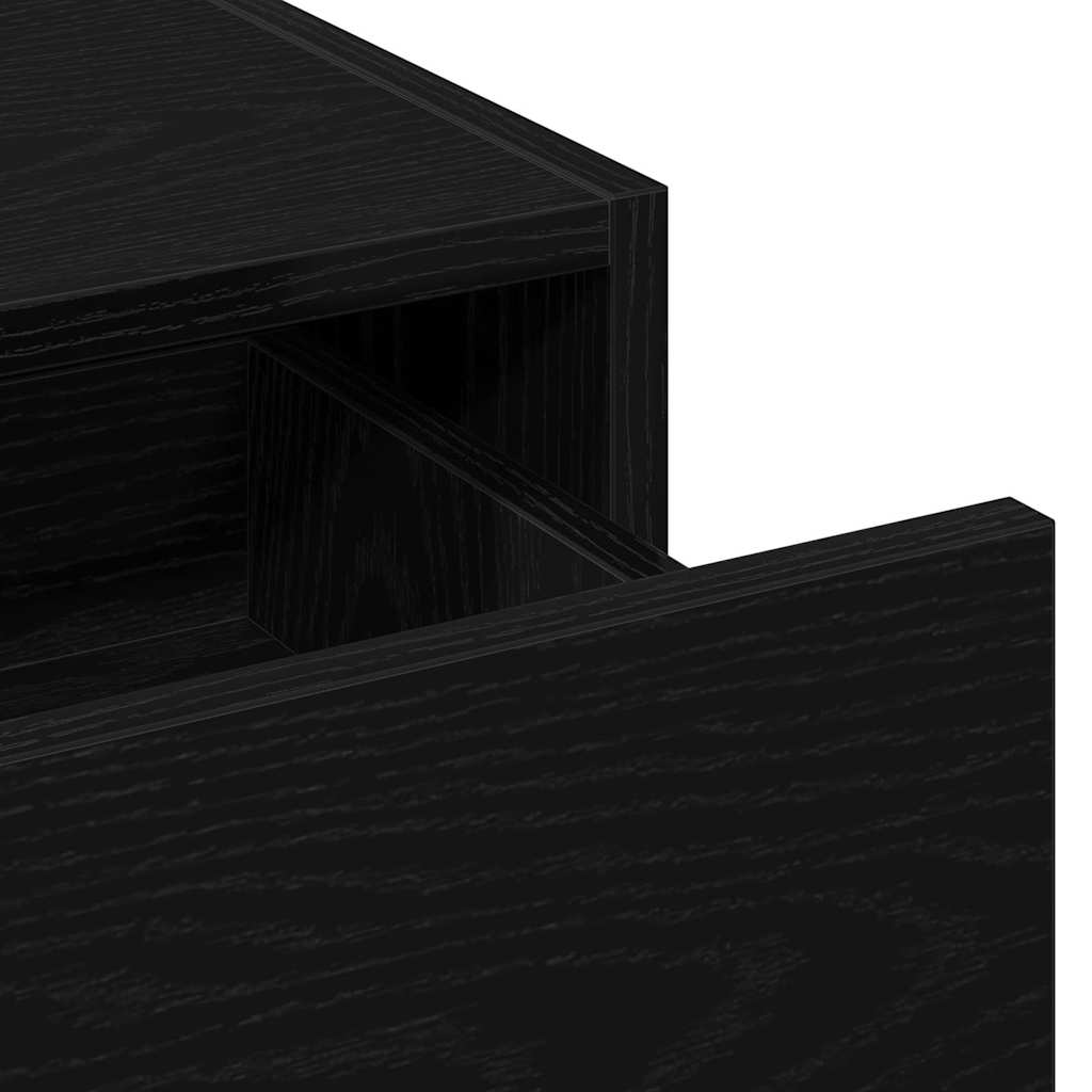 Schminktisch mit Speicher Schwarz 83 x 40 x 70 cm Holzwerkstoff