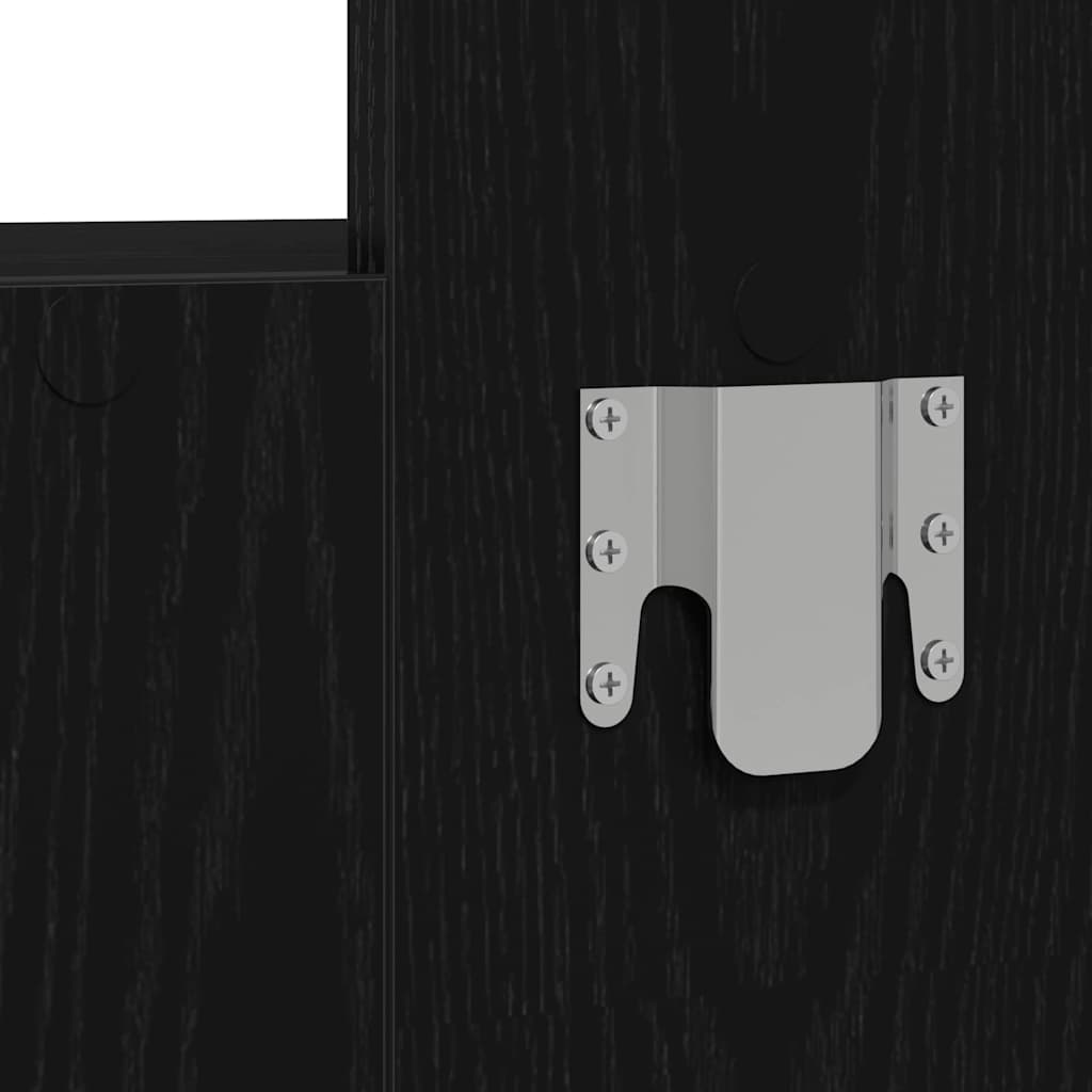 Schminktisch mit Speicher Schwarz 83 x 40 x 70 cm Holzwerkstoff