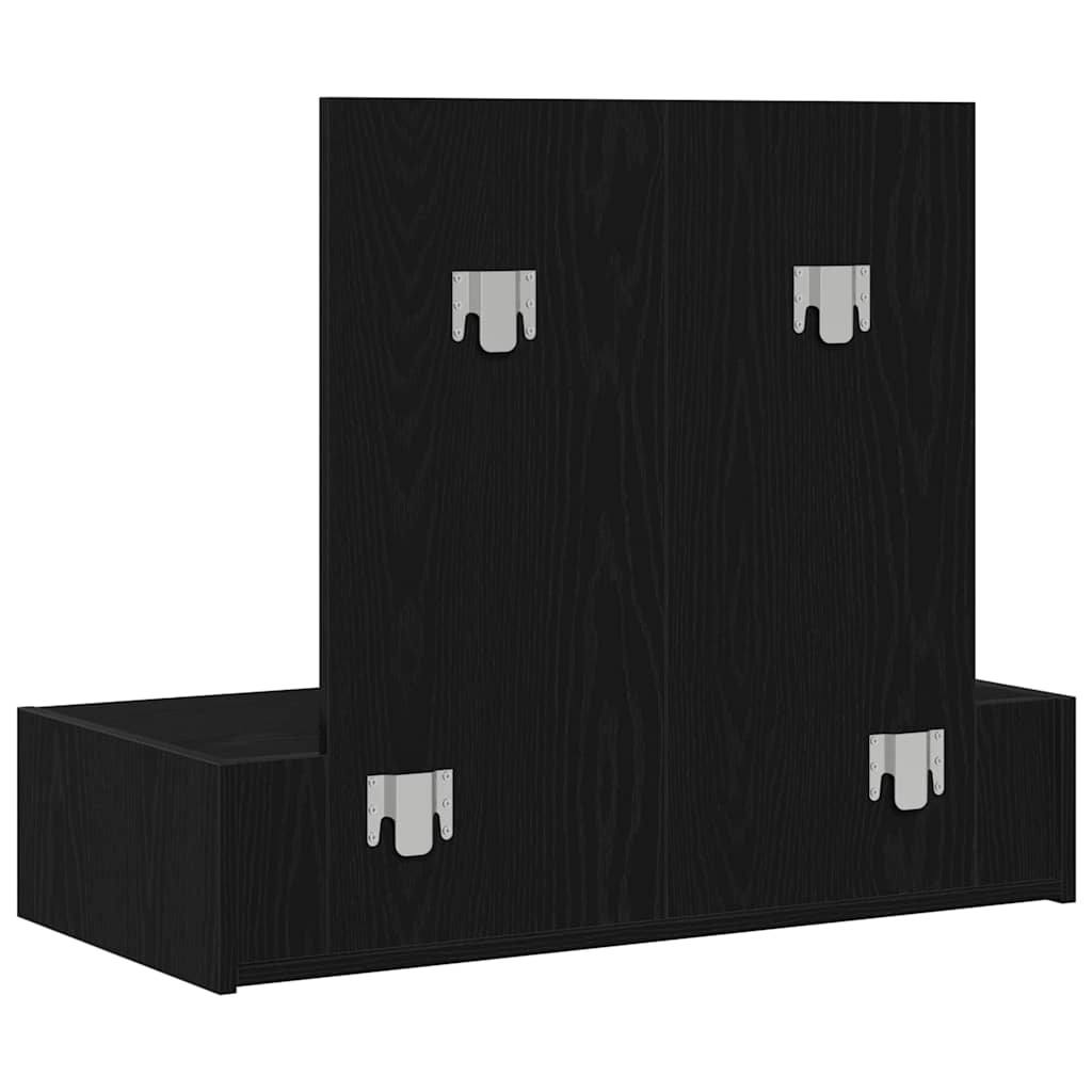 Schminktisch mit Speicher Schwarz 83 x 40 x 70 cm Holzwerkstoff