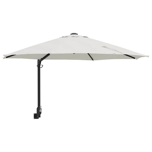 Gartenparasol Beige und Schwarz 248 x 248 x 148 cm