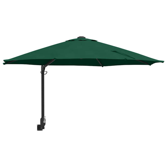 Gartenparasol Grün und Schwarz 248 x 248 x 148 cm