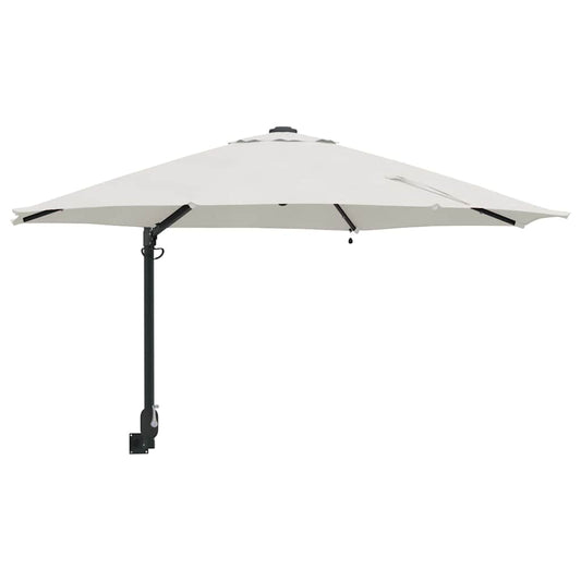 Gartenparasol Beige und Schwarz 248 x 248 x 148 cm