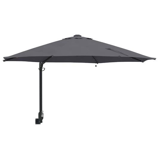 Gartenparasol Anthrazit und Schwarz 248 x 248 x 148 cm