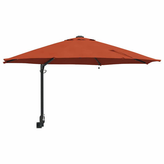 Gartenparasol Rot und Schwarz 248 x 248 x 148 cm