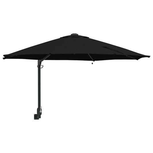 Gartenparasol Schwarz und Schwarz 248 x 248 x 148 cm