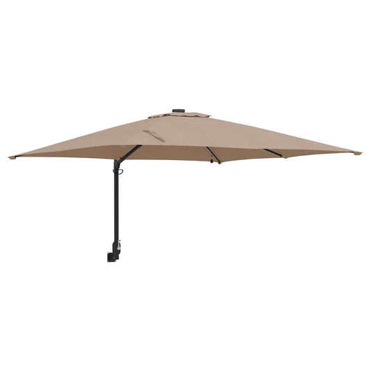 Gartenparasol Taupe 248,5 x 247,5 x 160 cm Stoff