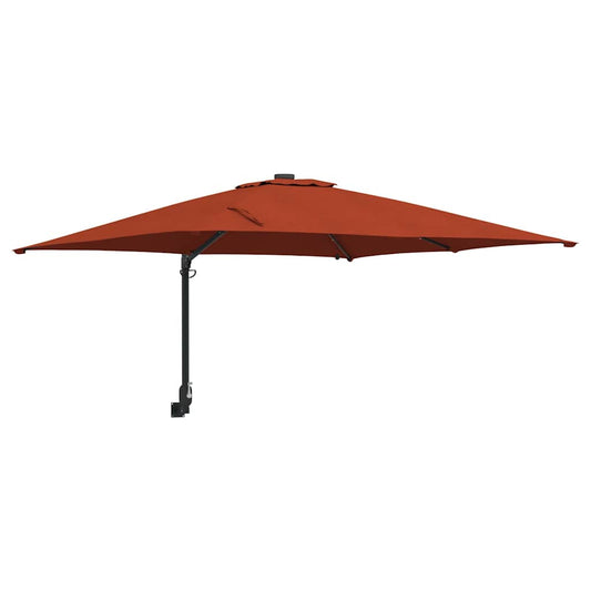 Gartenparasol Terrakotta 248,5 x 247,5 x 160 cm Stoff