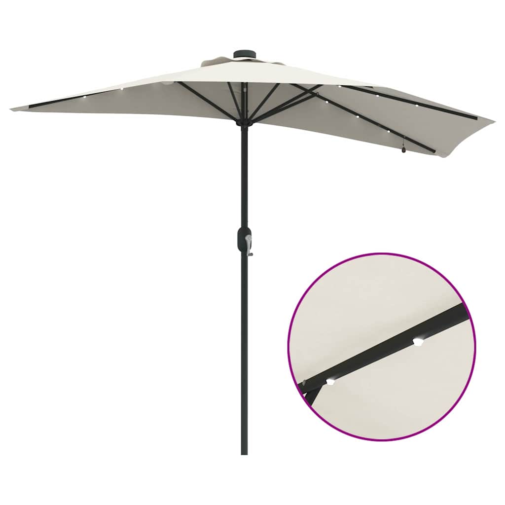 Gartenparasol Sand 294 x 150 x 223 cm Stoff
