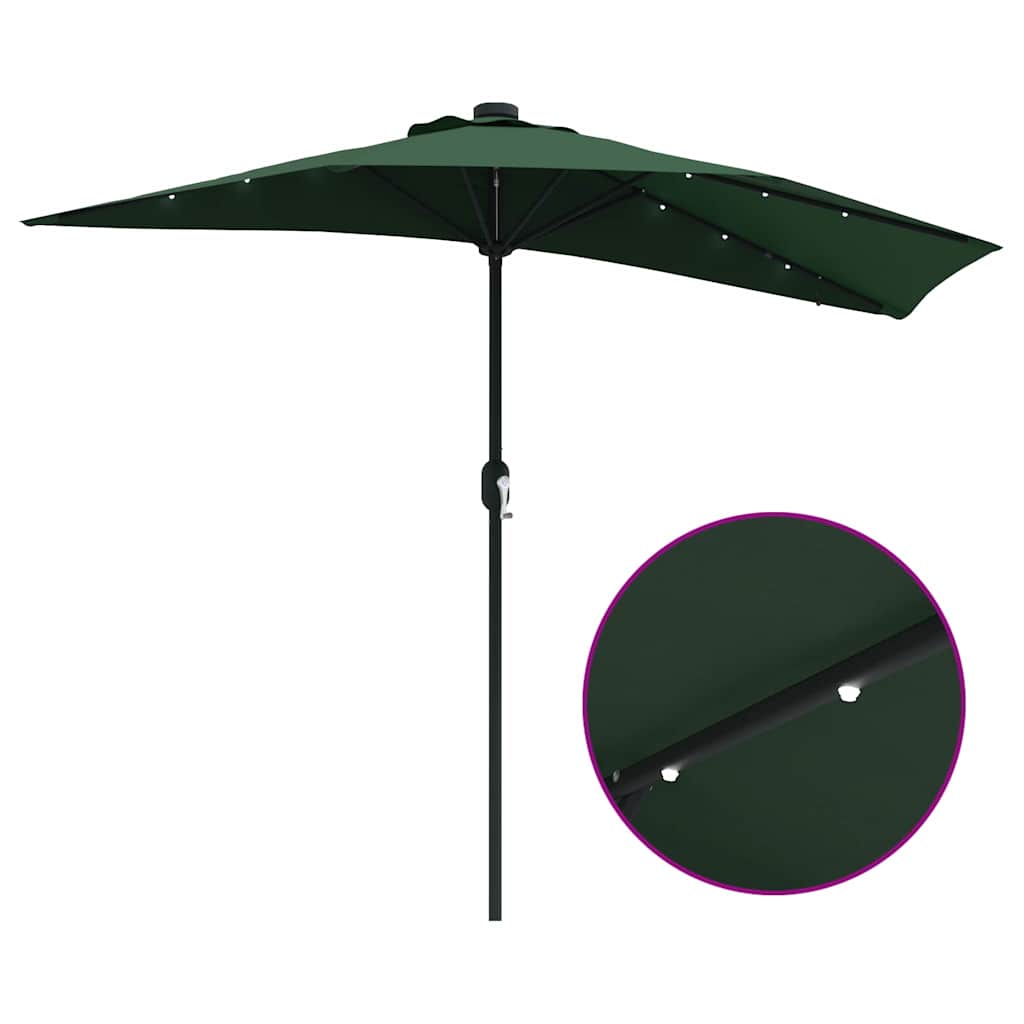 Gartenparasol Grün 294 x 150 x 223 cm Stoff