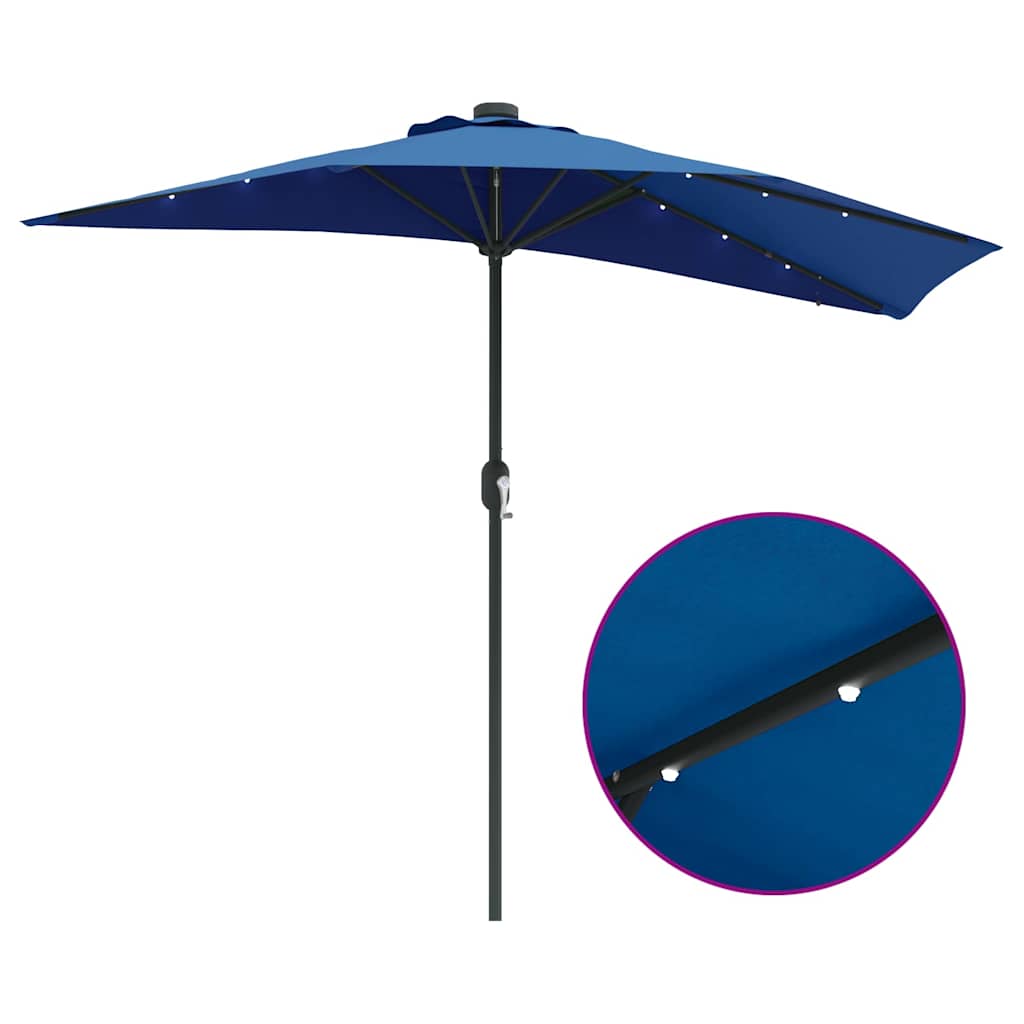 Gartenparasol Blau 294 x 150 x 223 cm Stoff