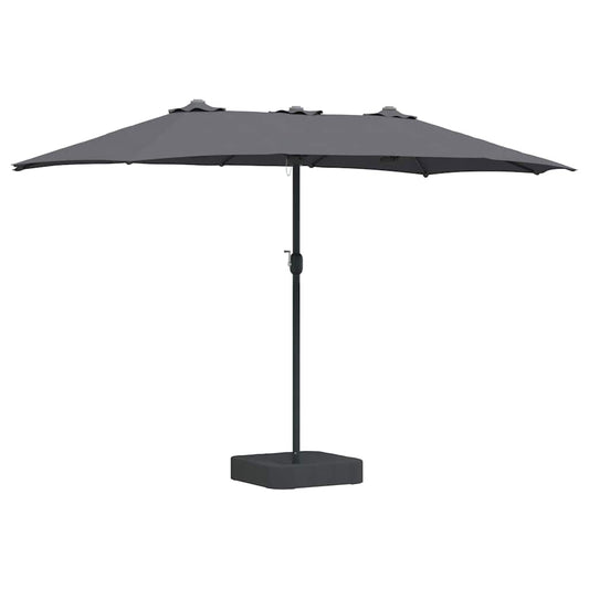 Gartenparasol Anthrazit 385 x 209 x 244 cm Stoff