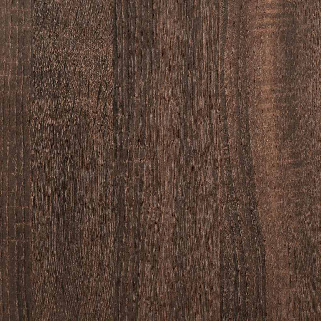 Schuhschrank mit Regal Braun 80 x 35,5 x 180 cm Holzwerkstoff