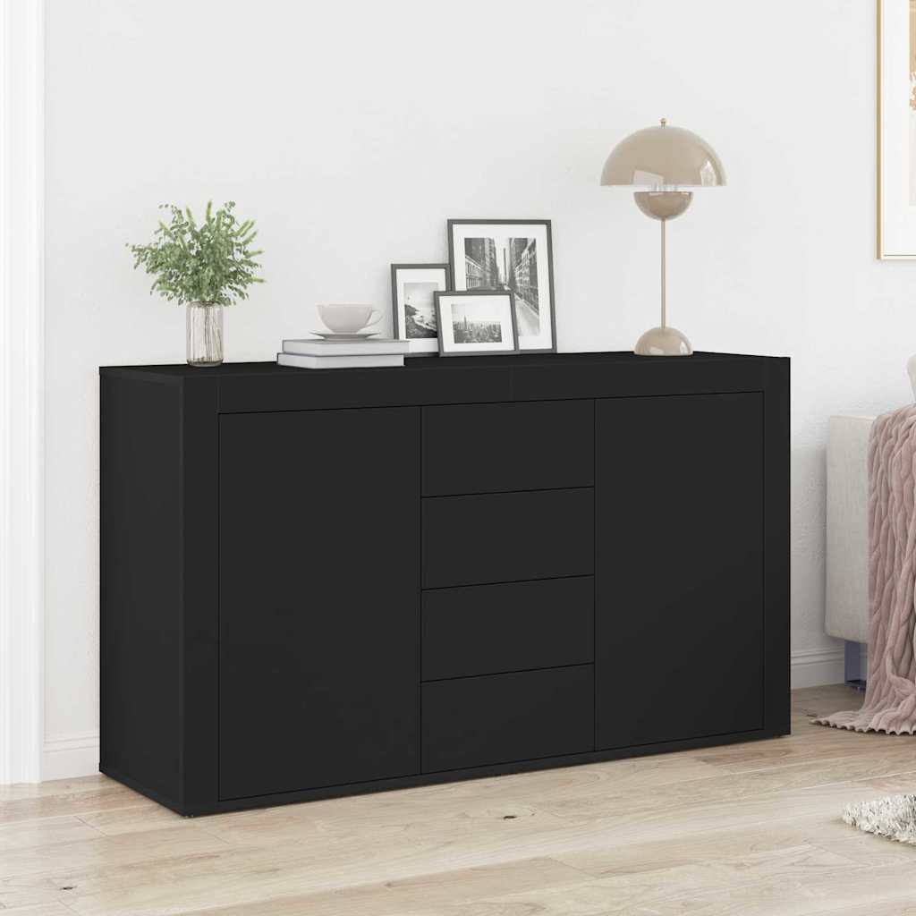 Sideboard mit Schubladen Schwarz 120 x 36 x 69 cm Holzwerkstoff