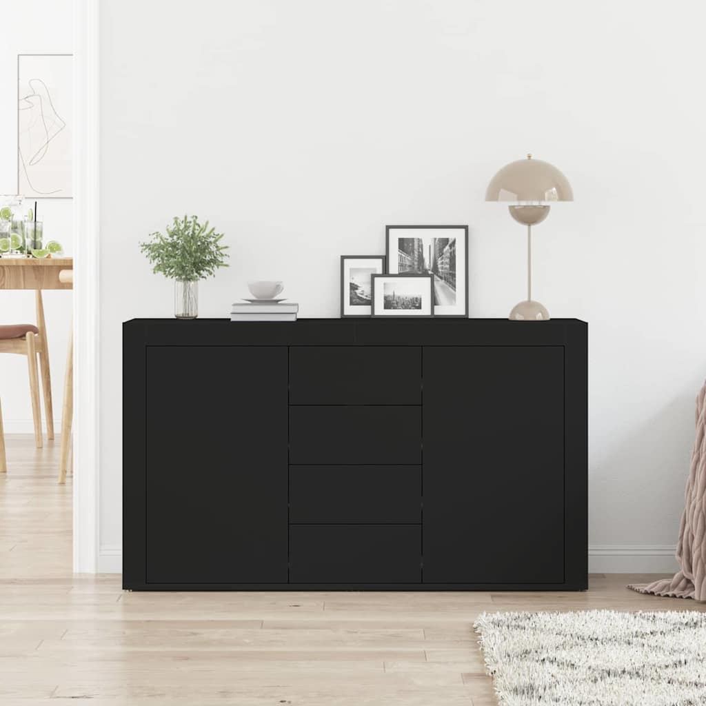Sideboard mit Schubladen Schwarz 120 x 36 x 69 cm Holzwerkstoff