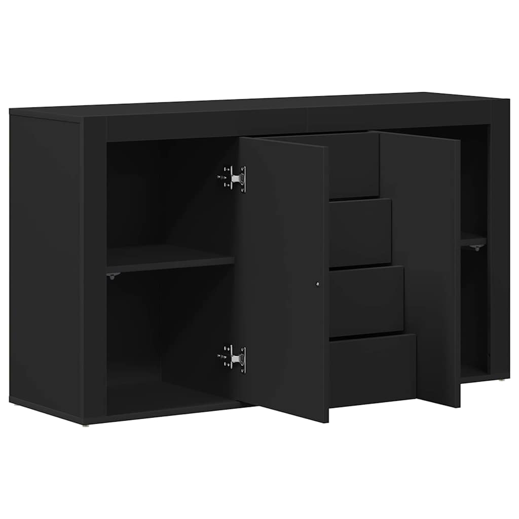 Sideboard mit Schubladen Schwarz 120 x 36 x 69 cm Holzwerkstoff