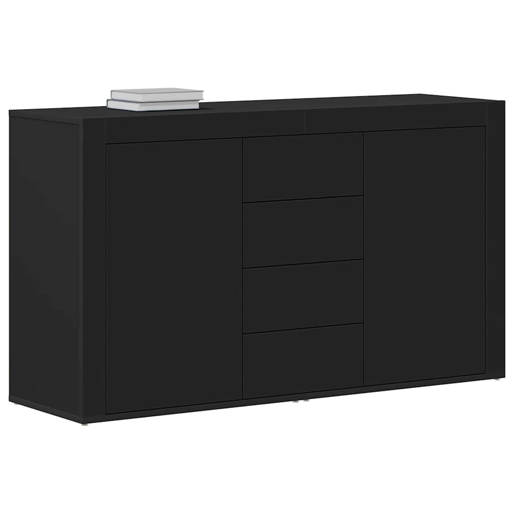 Sideboard mit Schubladen Schwarz 120 x 36 x 69 cm Holzwerkstoff
