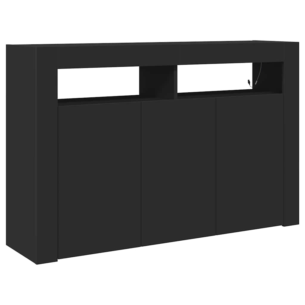 Sideboard Schwarz 116 x 30 x 75 cm Holzwerkstoff