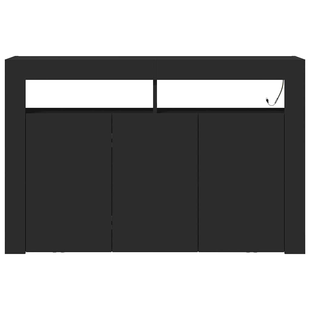 Sideboard Schwarz 116 x 30 x 75 cm Holzwerkstoff
