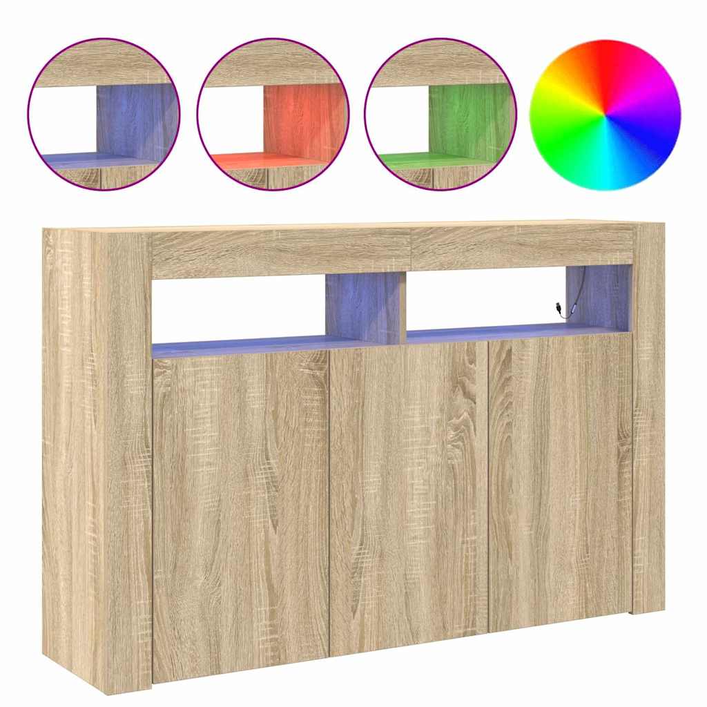 Sideboard Sonoma-Eiche 116 x 30 x 75 cm Holzwerkstoff