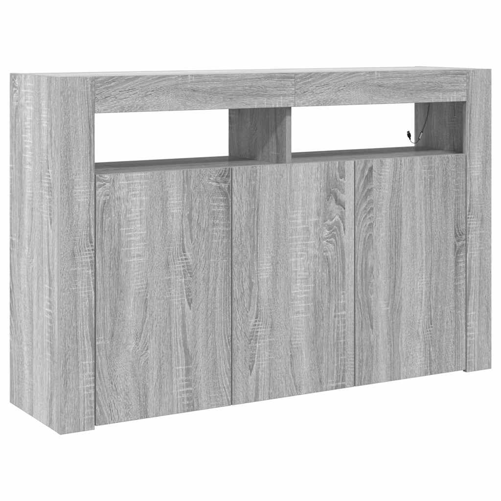Sideboard Grau Sonoma 116 x 30 x 75 cm Holzwerkstoff