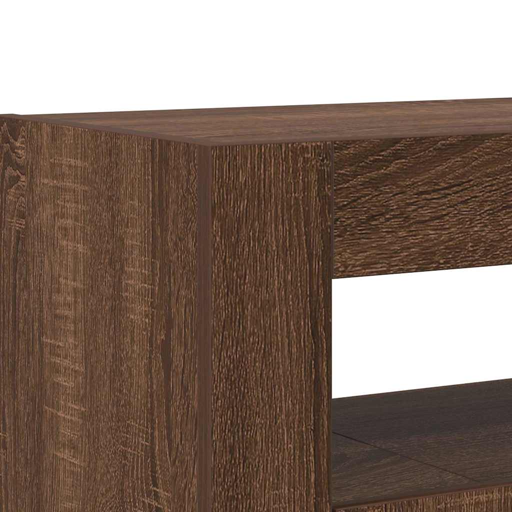 Sideboard Braun Eichen-Optik 116 x 30 x 75 cm Holzwerkstoff