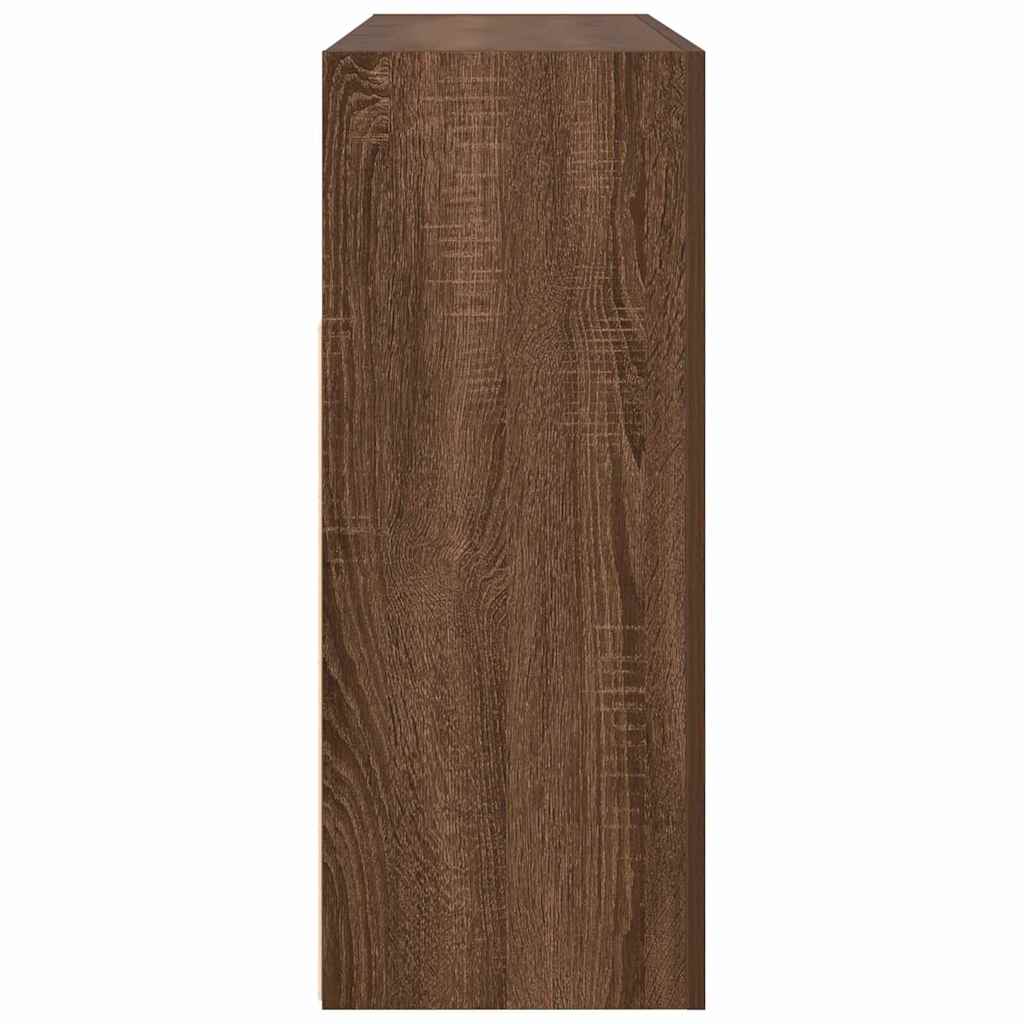 Sideboard Braun Eichen-Optik 116 x 30 x 75 cm Holzwerkstoff