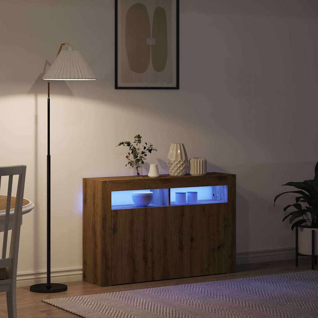 Sideboard Artisan-Eiche 116 x 30 x 75 cm Holzwerkstoff