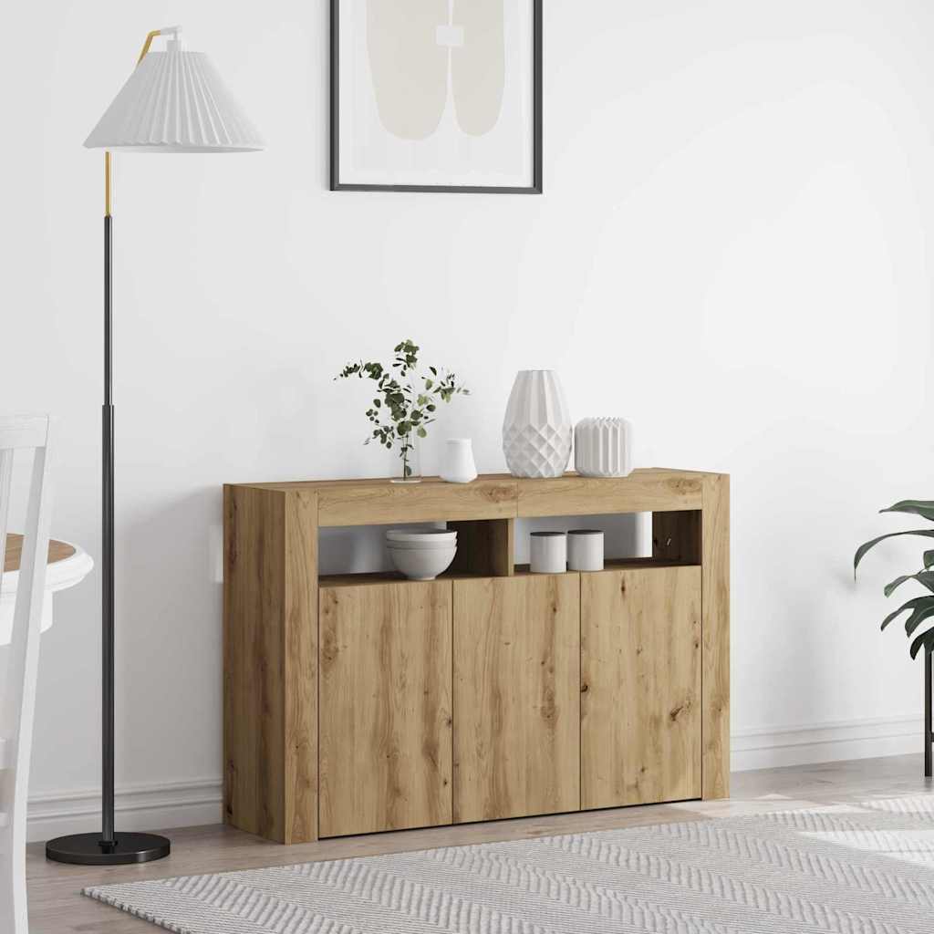 Sideboard Artisan-Eiche 116 x 30 x 75 cm Holzwerkstoff