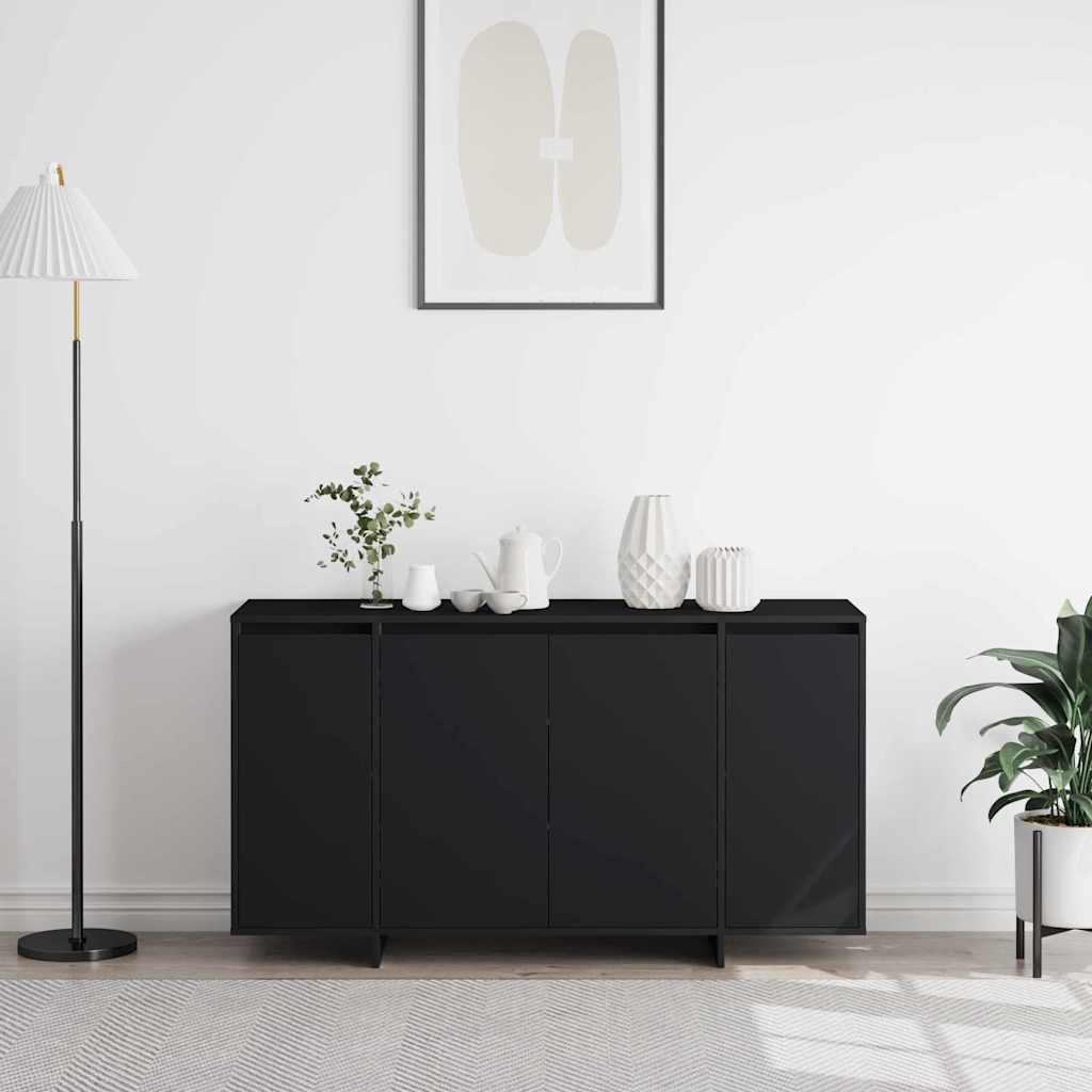 Sideboard Schwarz 135 x 41 x 69 cm Holzwerkstoff