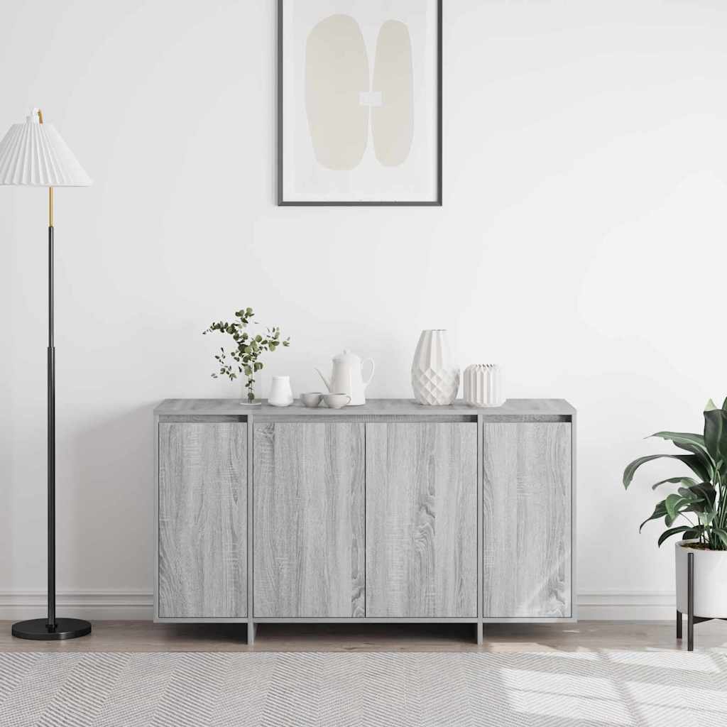 Sideboard Grau Sonoma 135 x 41 x 69 cm Holzwerkstoff