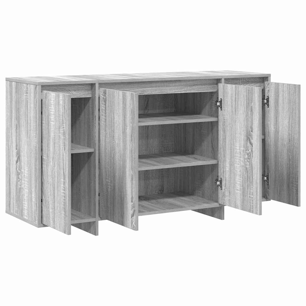 Sideboard Grau Sonoma 135 x 41 x 69 cm Holzwerkstoff