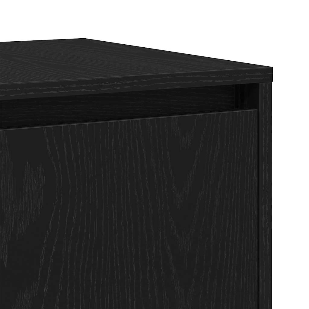 Sideboard Schwarz Eichen-Optik 135 x 41 x 69 cm Holzwerkstoff