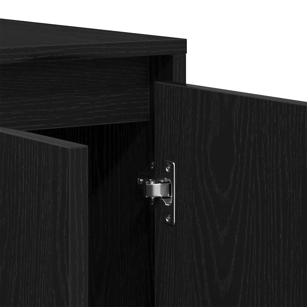 Sideboard Schwarz Eichen-Optik 135 x 41 x 69 cm Holzwerkstoff