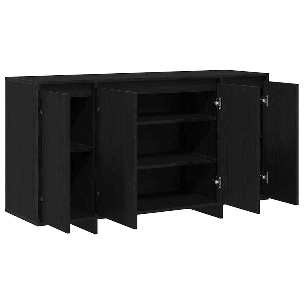 Sideboard Schwarz Eichen-Optik 135 x 41 x 69 cm Holzwerkstoff