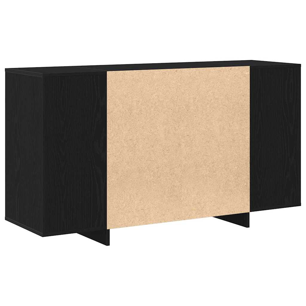 Sideboard Schwarz Eichen-Optik 135 x 41 x 69 cm Holzwerkstoff