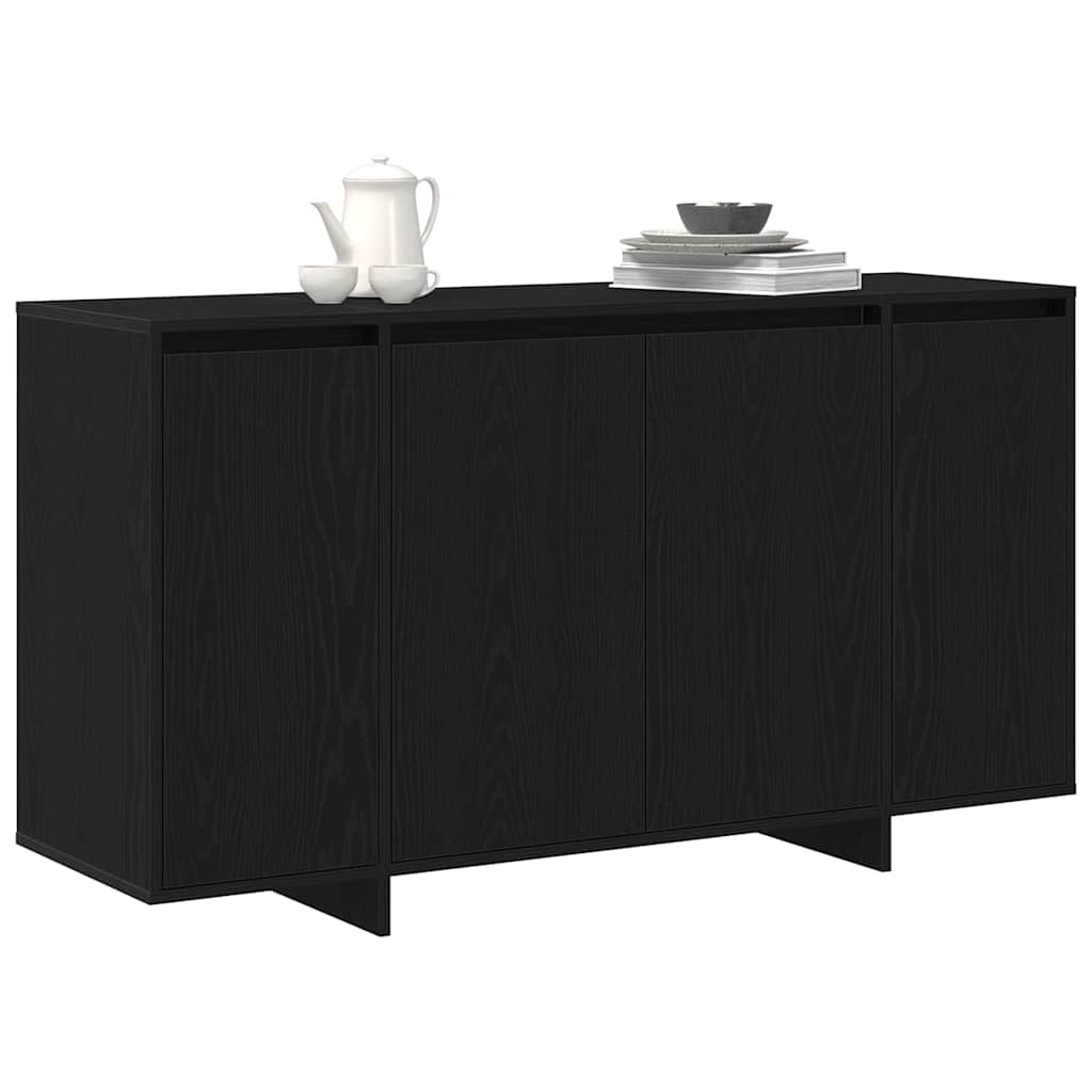Sideboard Schwarz Eichen-Optik 135 x 41 x 69 cm Holzwerkstoff