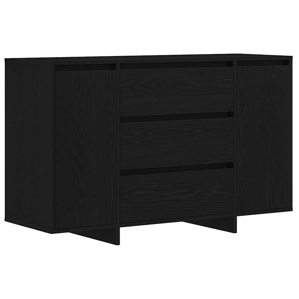 Sideboard Schwarz Eichen-Optik 120 x 41 x 75 cm Holzwerkstoff
