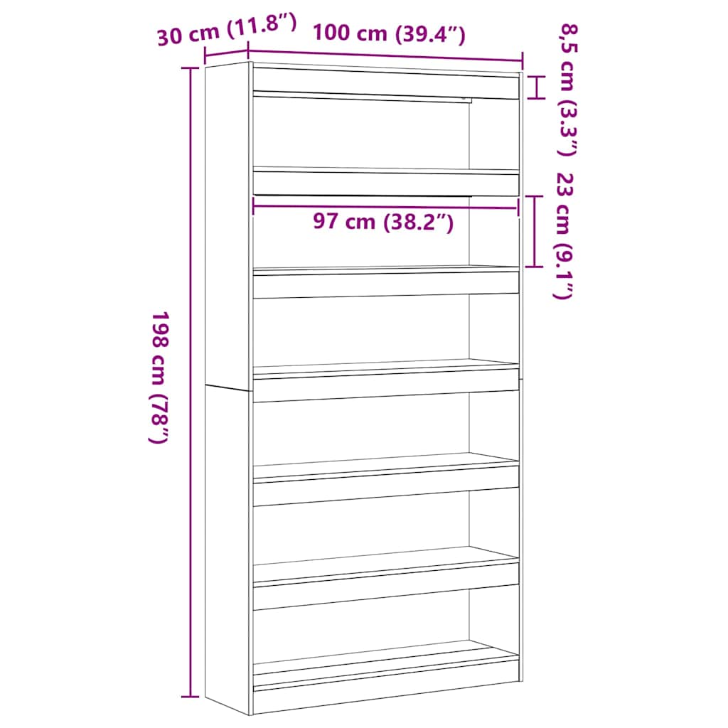Bücherregal Schwarz Holzwerkstoff