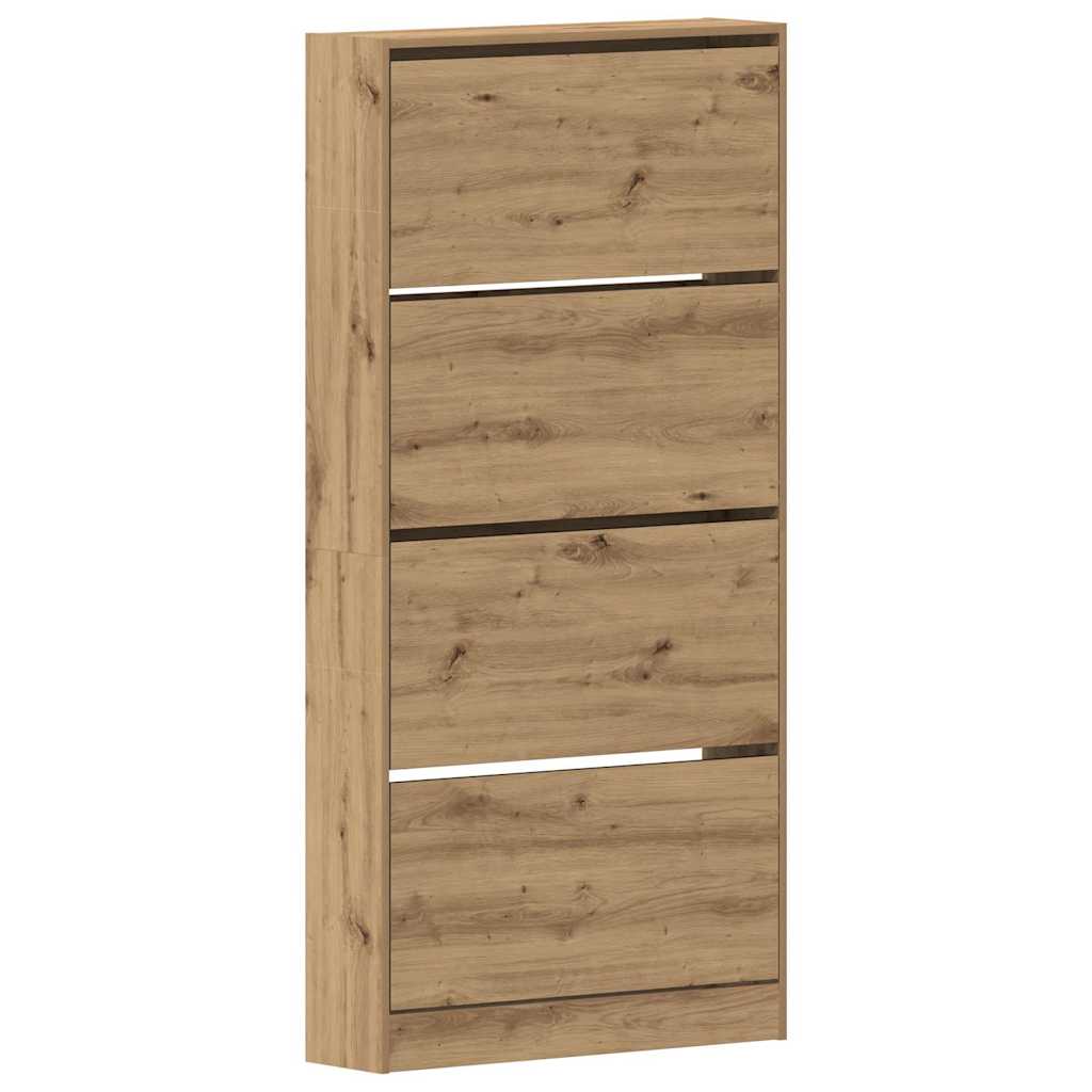 Schuhschrank Artisan-Eiche 80 x 21 x 163.5 cm Holzwerkstoff