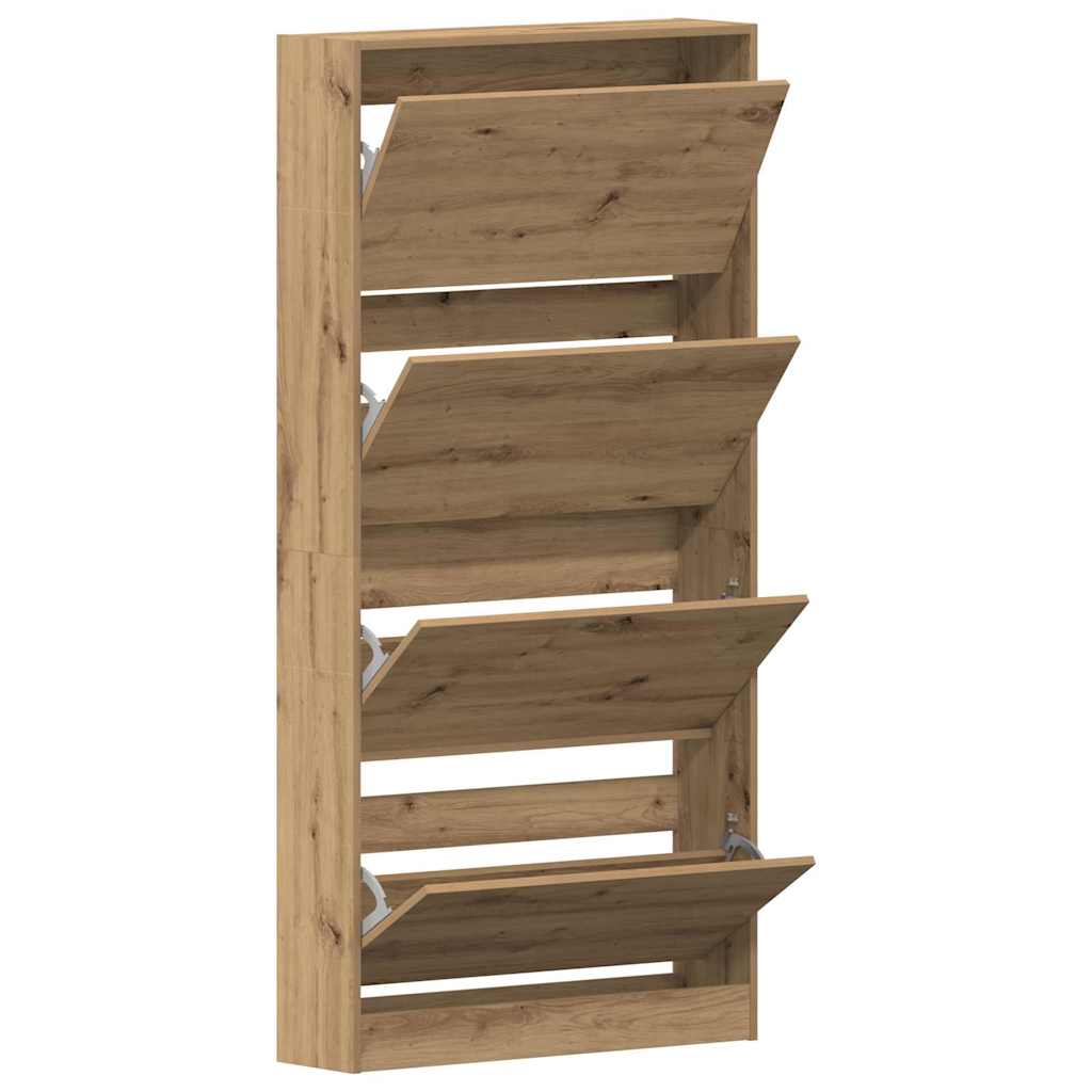 Schuhschrank Artisan-Eiche 80 x 21 x 163.5 cm Holzwerkstoff