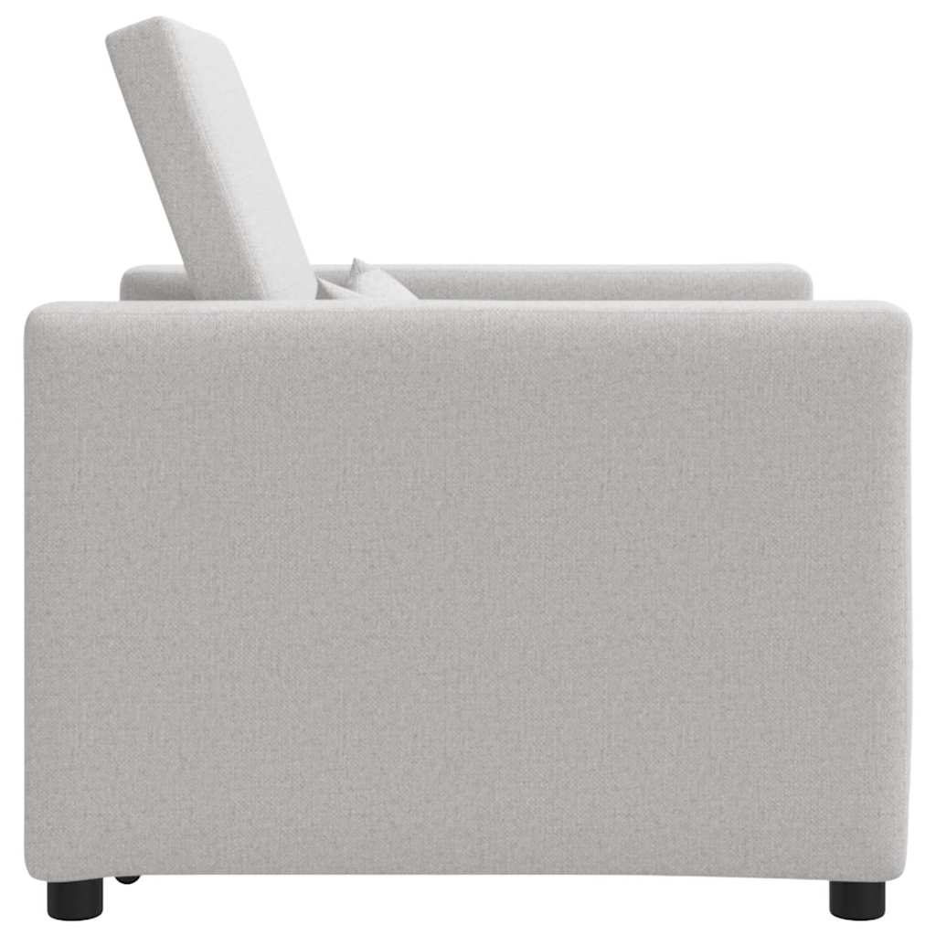 Einzel-Schlafsofa mit Rädern Wolkengrau 90 x 165 x 87 cm Stoff