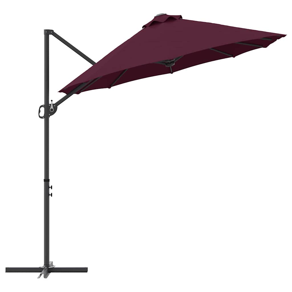 Garten-Kantilever-Pergola Bordeauxrot 372 x 198 x 243 cm