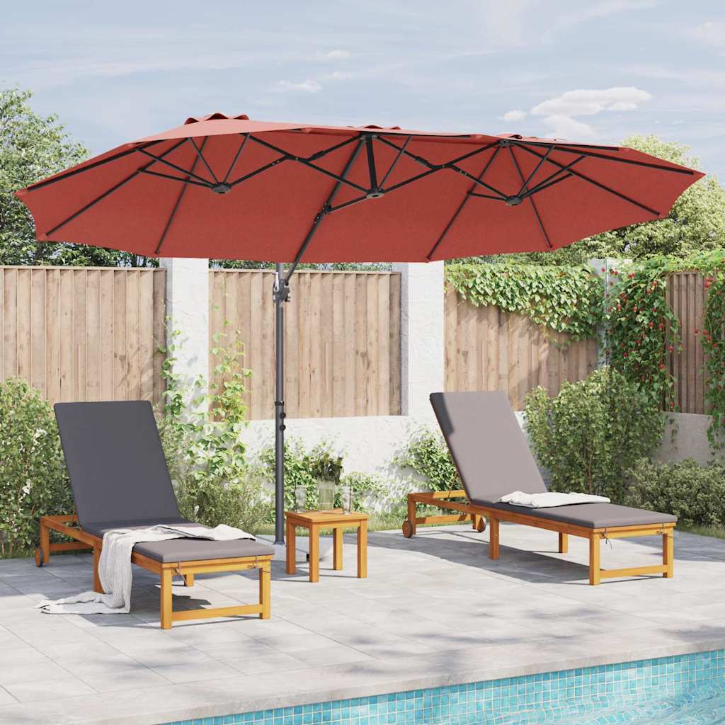 Garten-Kantilever-Pergola Terrakotta 372 x 198 x 243 cm