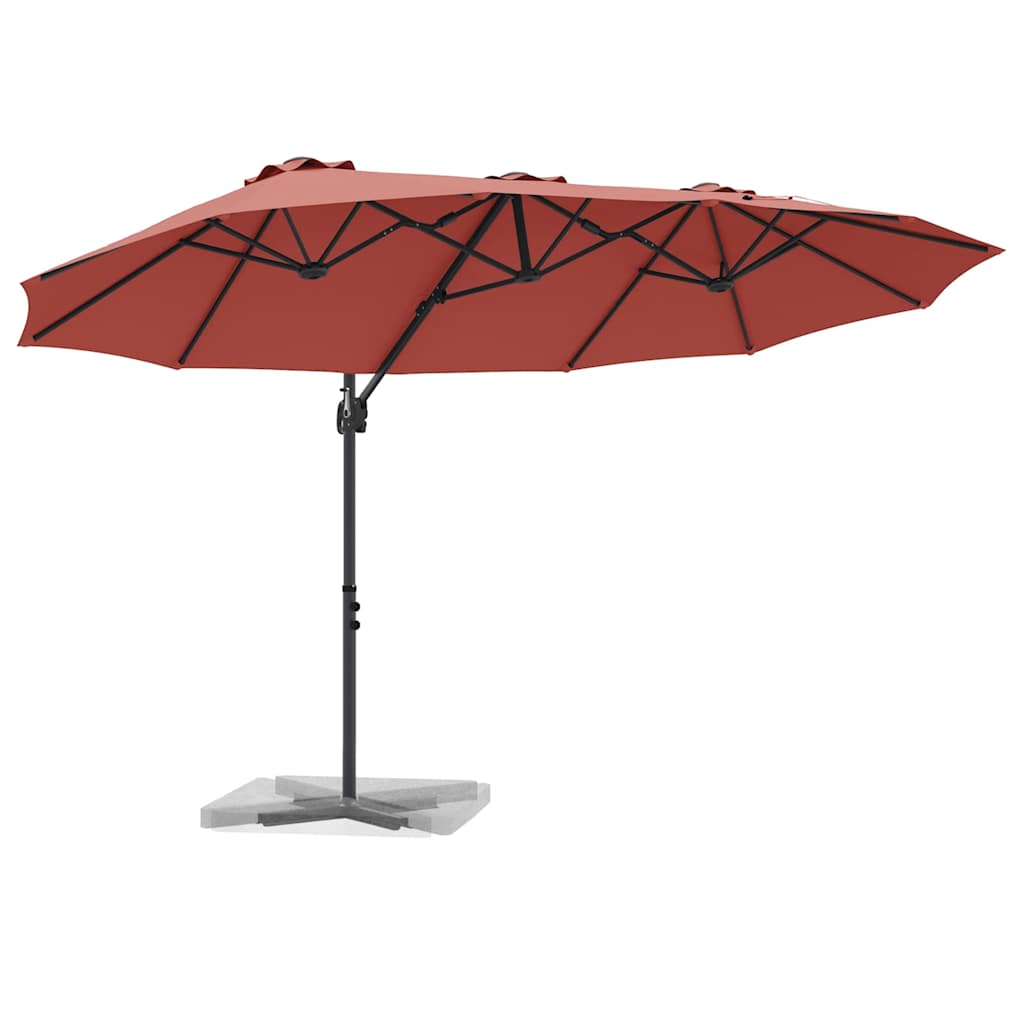 Garten-Kantilever-Pergola Terrakotta 372 x 198 x 243 cm